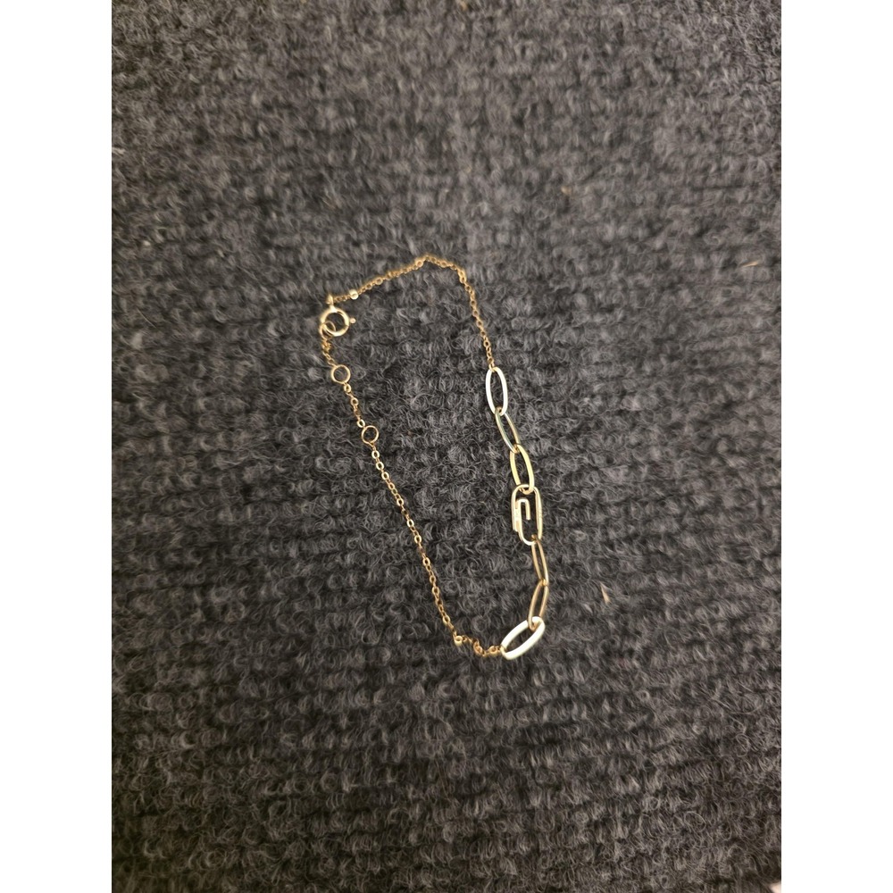 Adina Eden Pave Safety Pin Paper Clip Bracelet Gold Tone Jewelry Womens - Picture 4 of 8